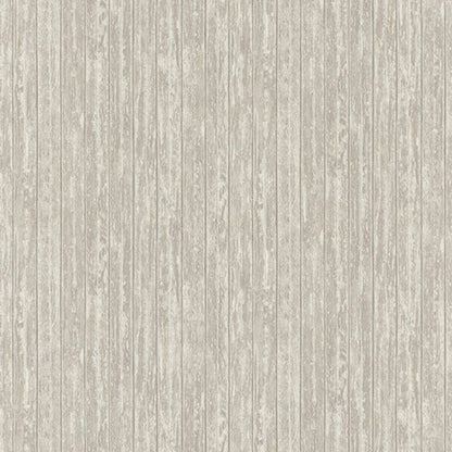 Bordage Faux Wood Slat Wallpaper - Beige/Grey - Discontinuing
