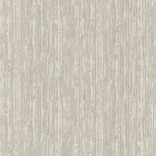 Bordage Faux Wood Slat Wallpaper - Beige/Grey - Discontinuing