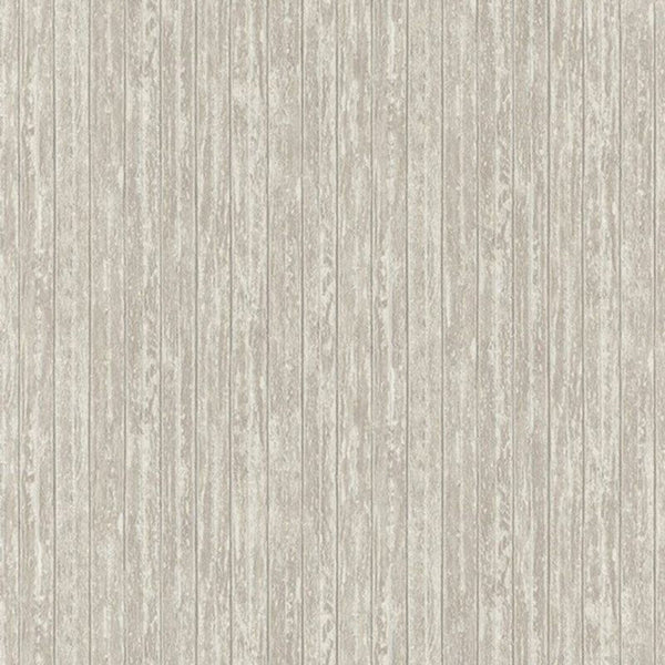 Sample - Bordage Textured Vinyl Wallpaper - Beige/Grey