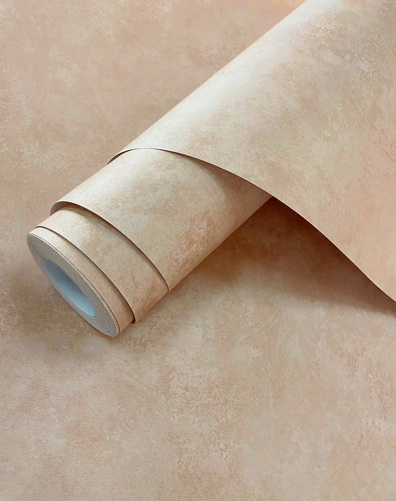 Kanso - Soft Plaster Wallpaper - Coral