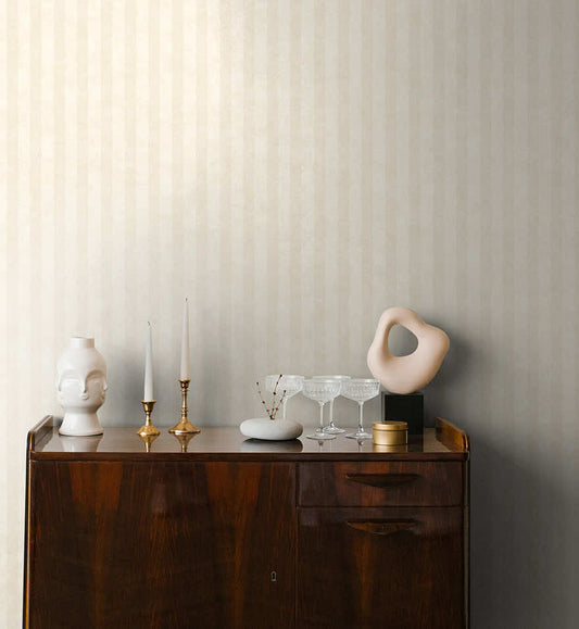 Aquila Stripes Wallpaper - Cream