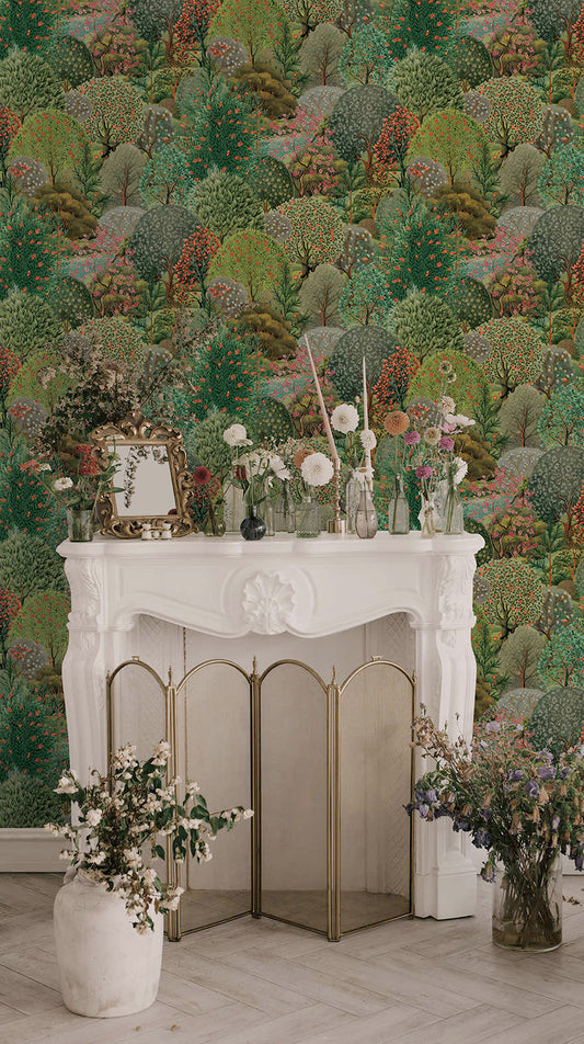 Arboretum Garden Wallpaper - Green