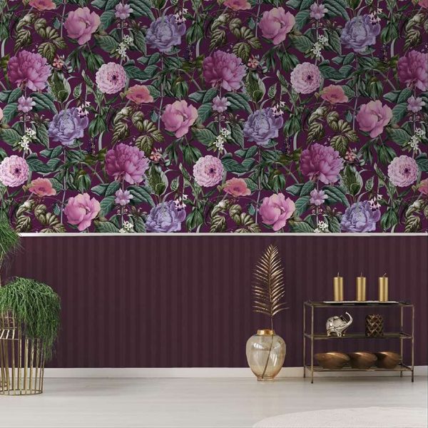 Botanicus - Large Blossoms Wallpaper - Berry