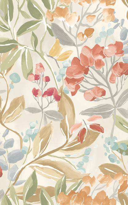 Florence Floral Riot Wallpaper - Ink/Fushcia
