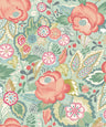 Emily Rose Wallpaper - Mint & Peach