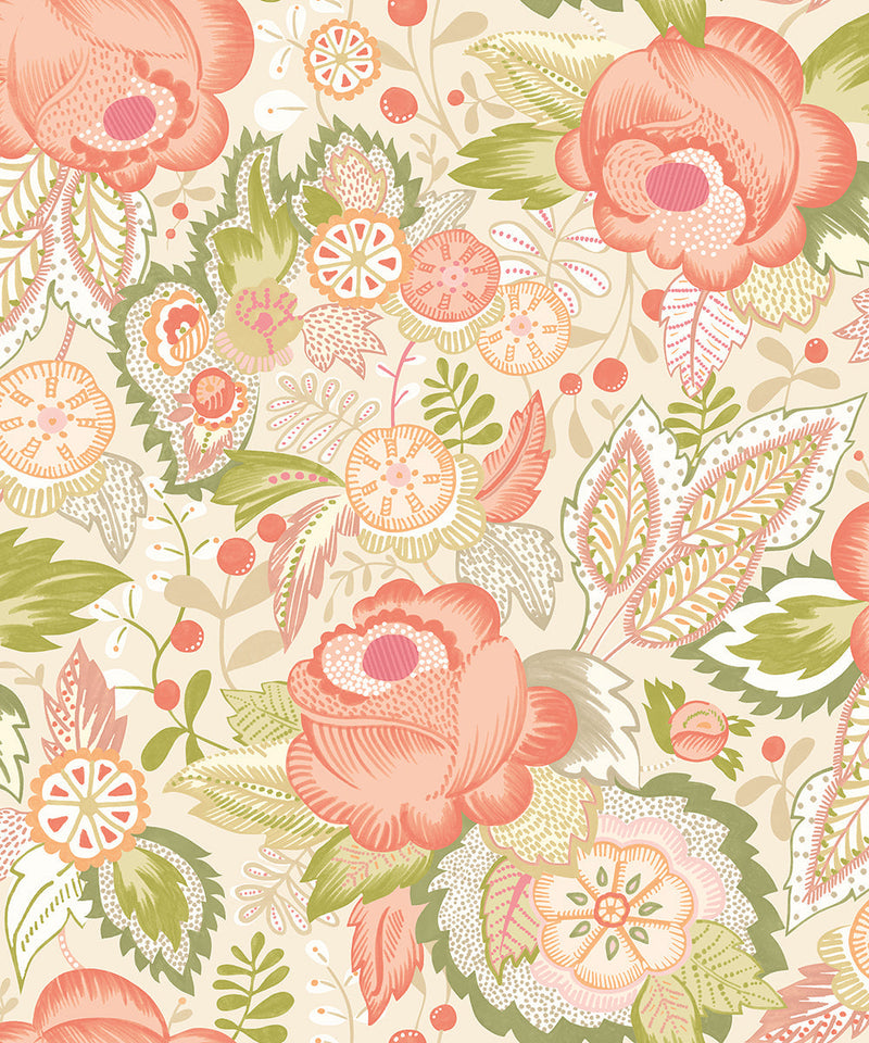 Emily Rose Wallpaper - Citrus Punch