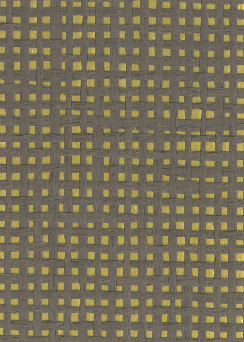Sample - Burlap Safari Grasscloth Wallpaper - Rain Forest (On Gold)