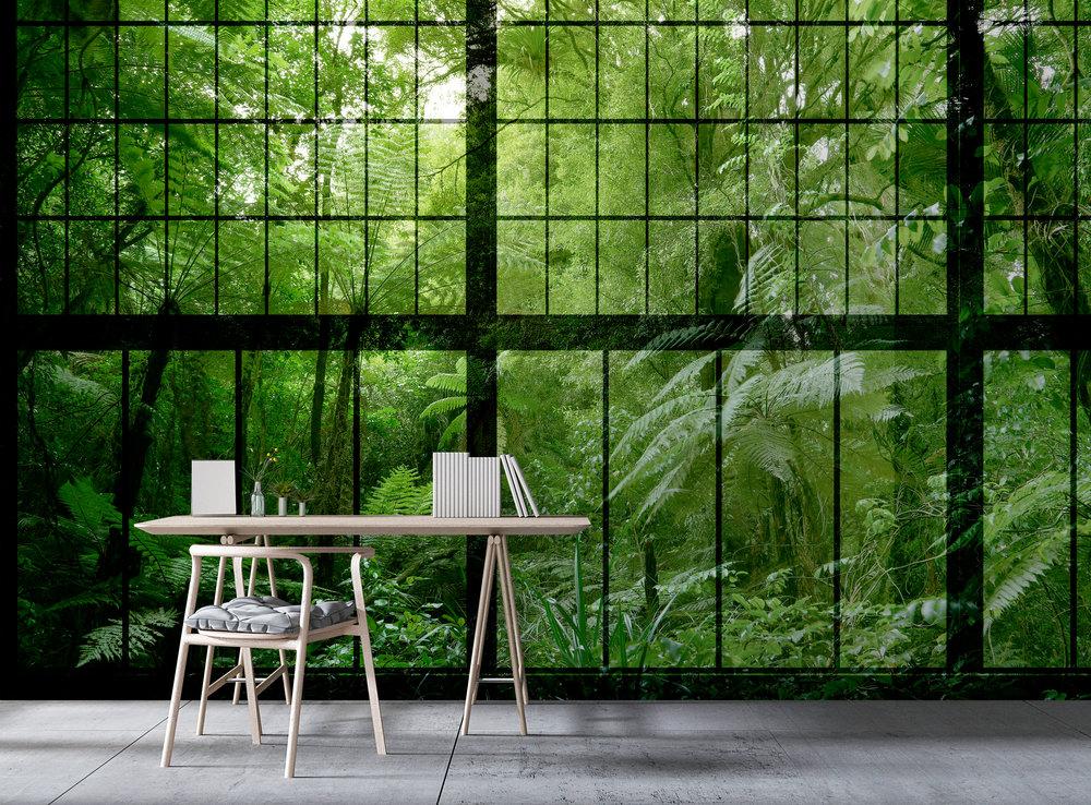 Rainforest - Custom Sized Wallpaper Mural (per m2) - Style 2