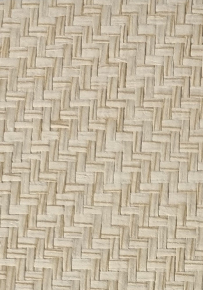 Japanese Summerhouse - Handmade Grasscloth Wallpaper - Raw Rice