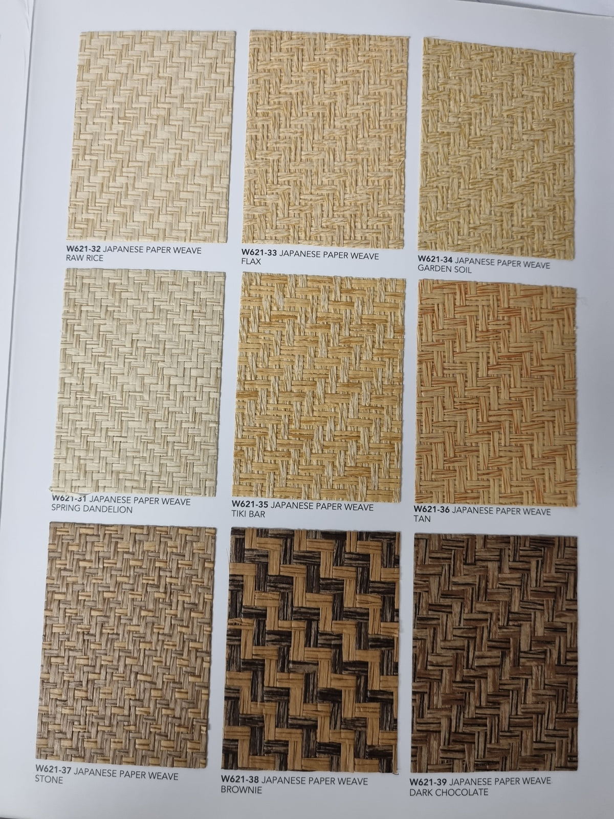 Japanese Summerhouse - Handmade Grasscloth Wallpaper - Raw Rice