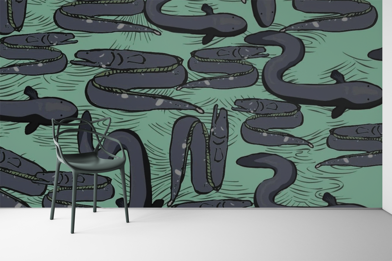 Really Eely Wallpaper Mural - Customisable
