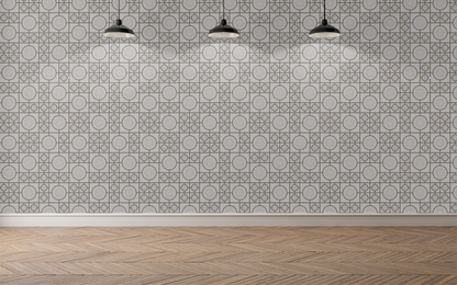 Retro Lino Wallpaper - Grey - Thick Lines