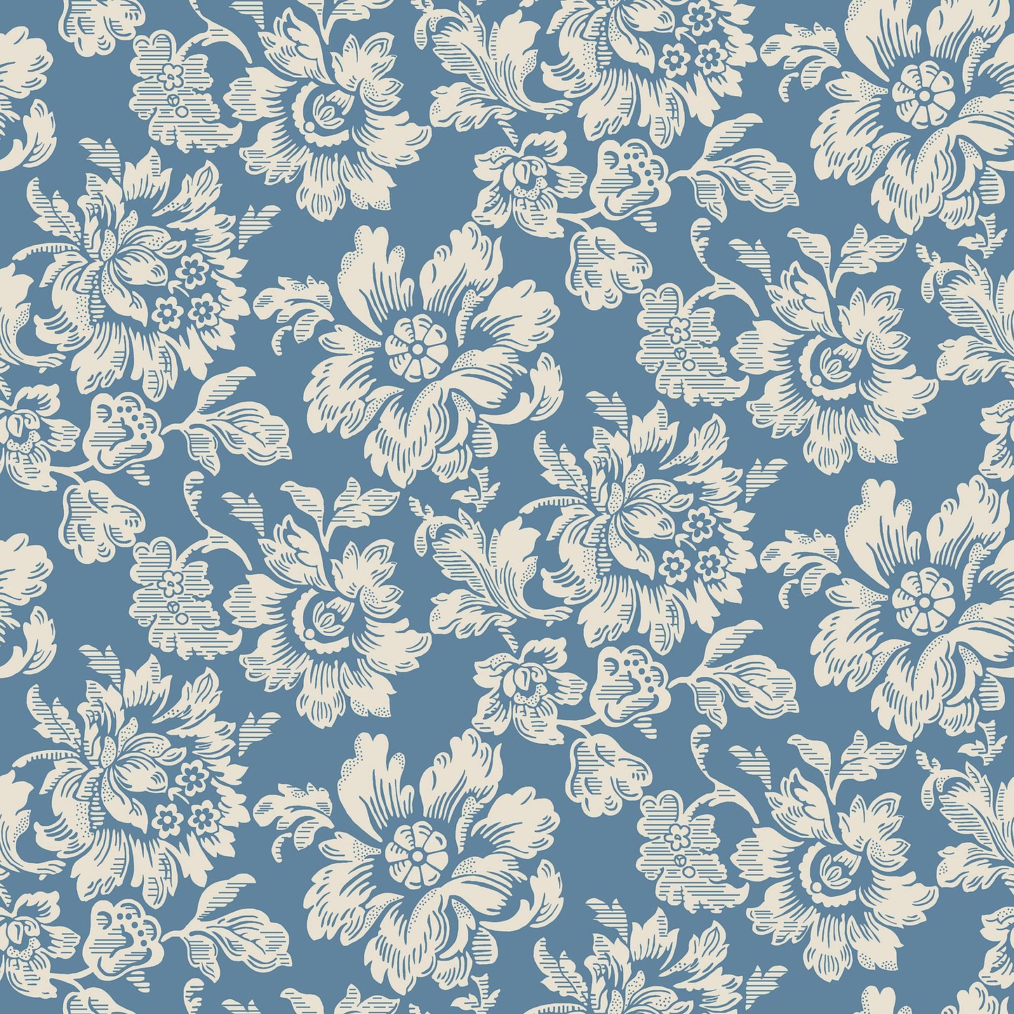 Sample - Rococo Wallpaper - Blue