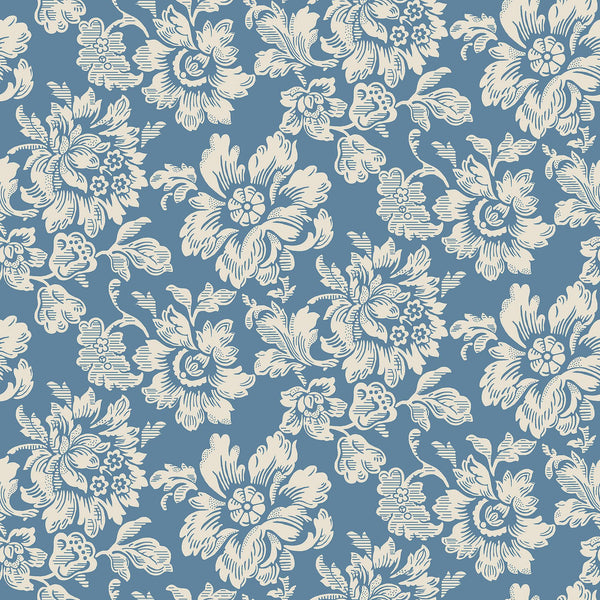 Sample - Rococo Wallpaper - Blue