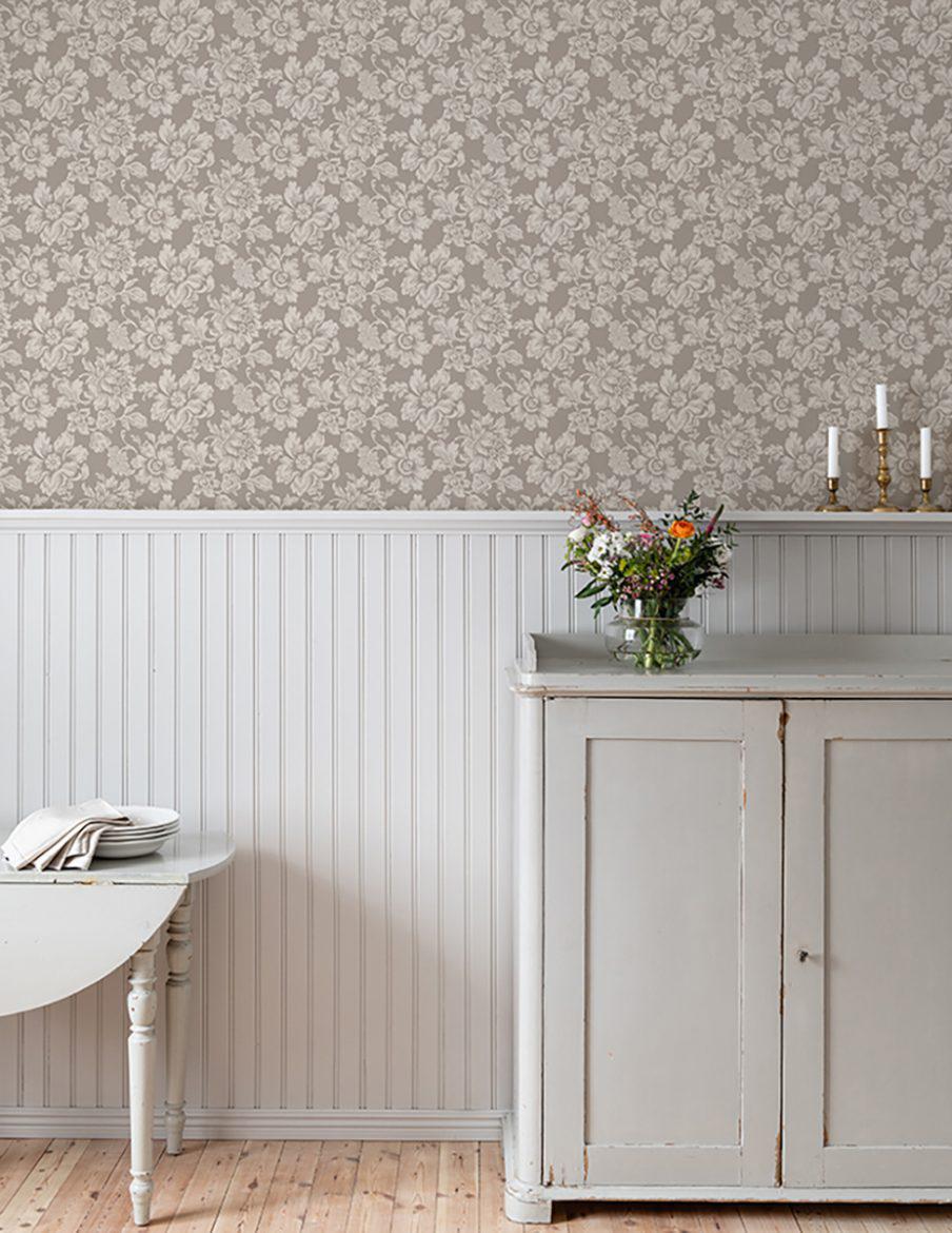 Rococo Wallpaper - Beige