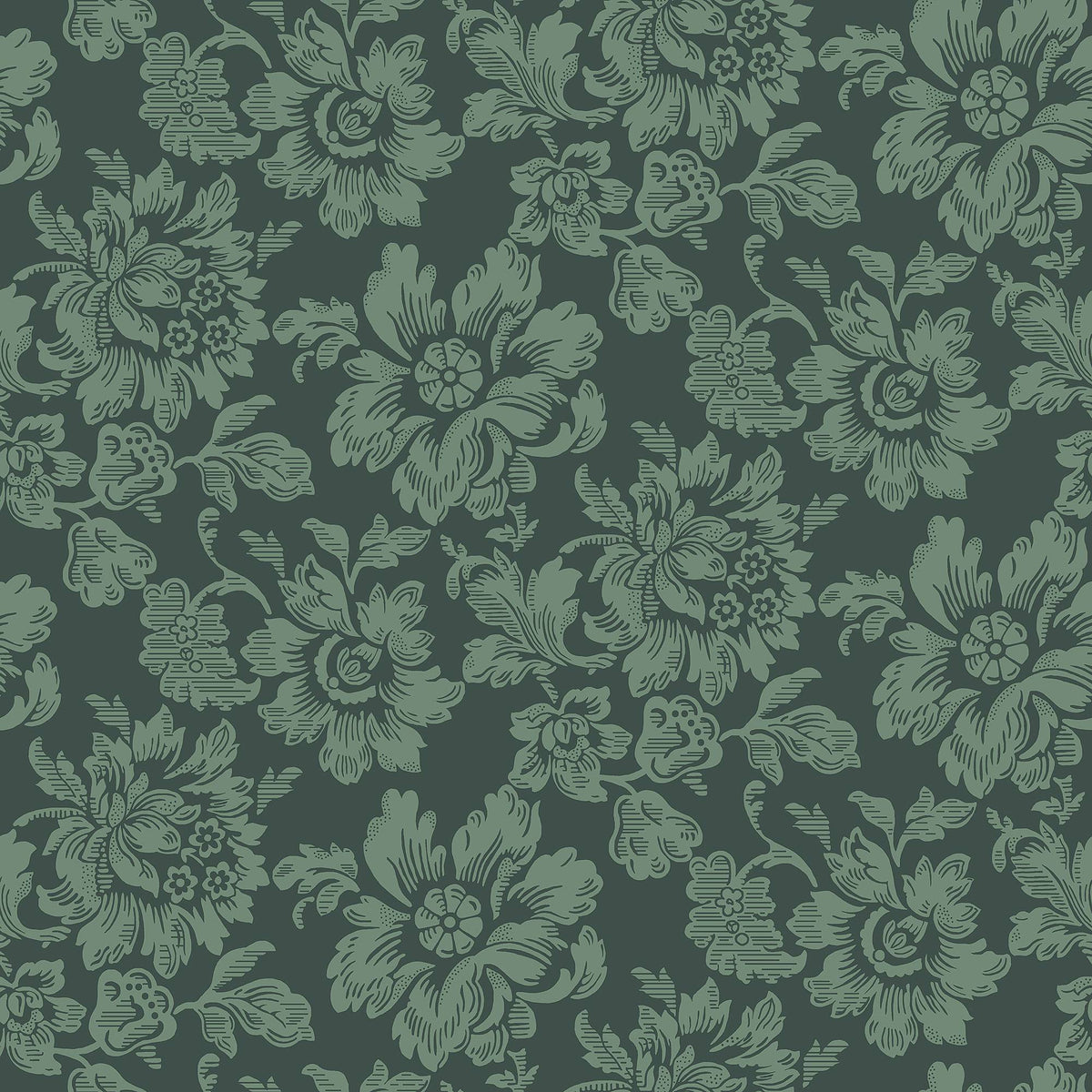 Sample - Rococo Wallpaper - Green