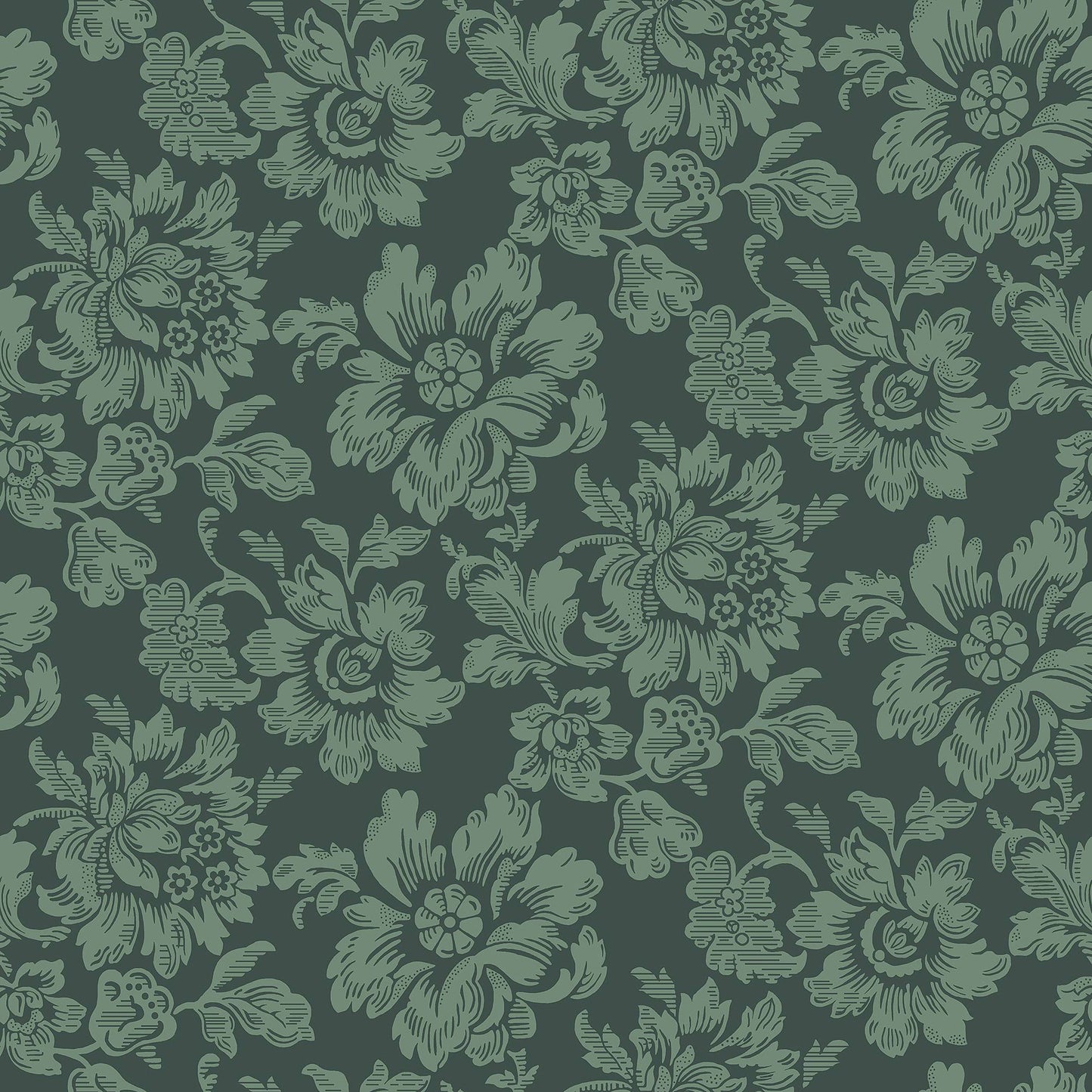 Sample - Rococo Wallpaper - Green