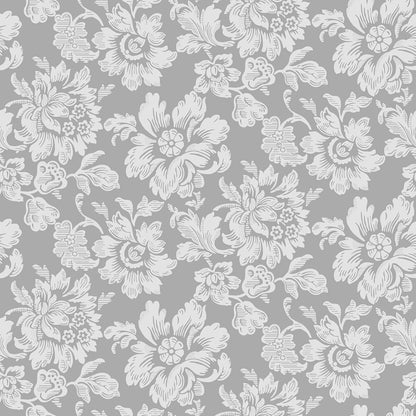 Rococo Wallpaper - Grey