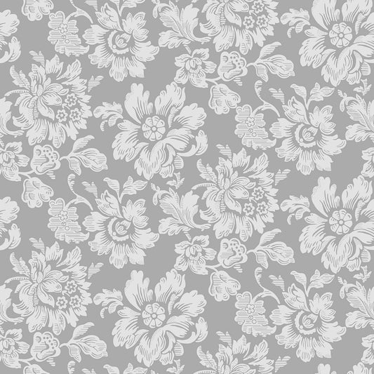 Rococo Wallpaper - Grey