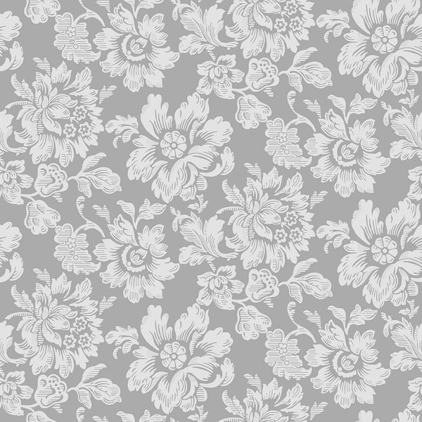 Sample - Rococo Wallpaper - Grey