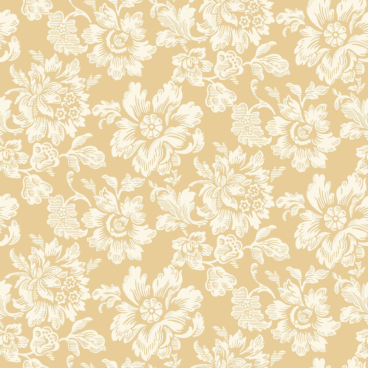 Sample - Rococo Wallpaper - Yellow