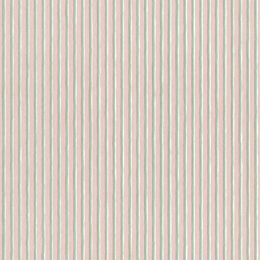Brita Stripe Wallpaper - Pink, flat pattern