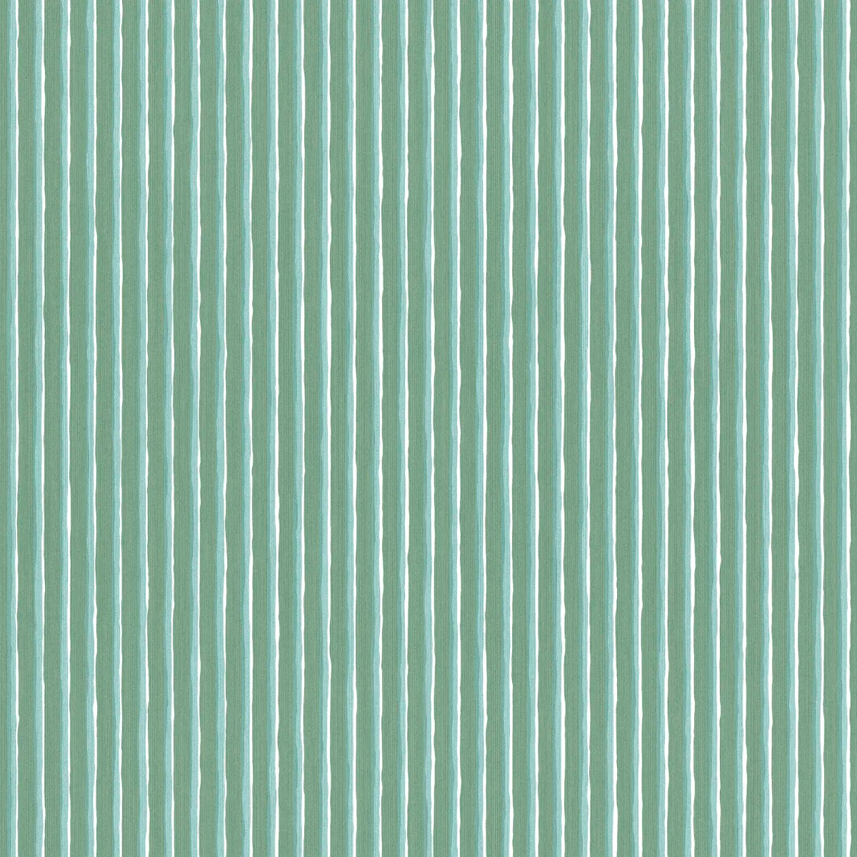 Brita Stripe Wallpaper - Emerald, flat pattern