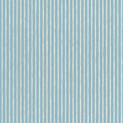 Brita Stripe Wallpaper - Sky Blue, flat pattern