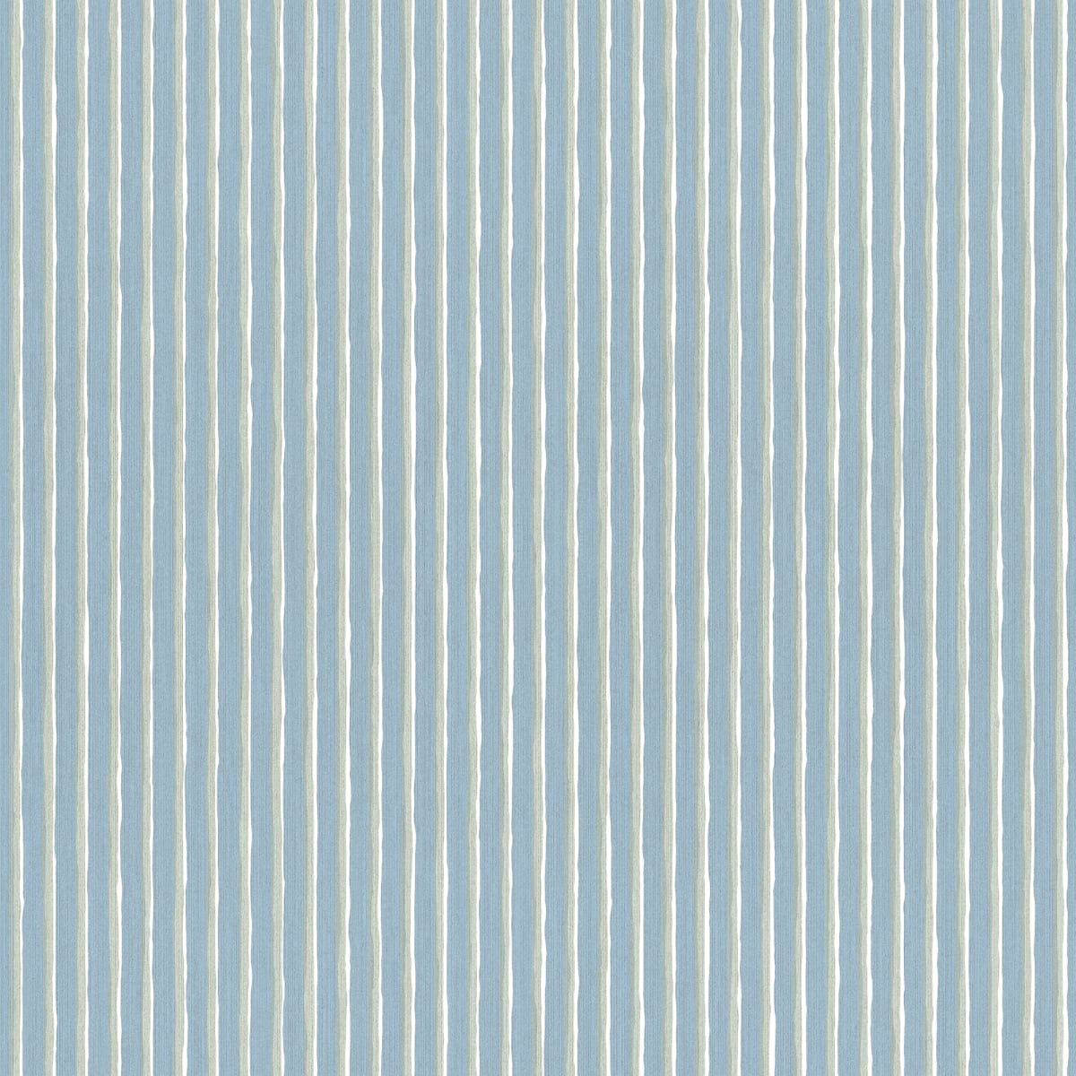 Sample – Brita Stripe Wallpaper – Sky Blue