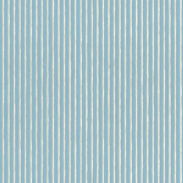 Sample – Brita Stripe Wallpaper – Sky Blue