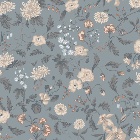 Till Karin Wallpaper - Sandberg - Folklore Blue