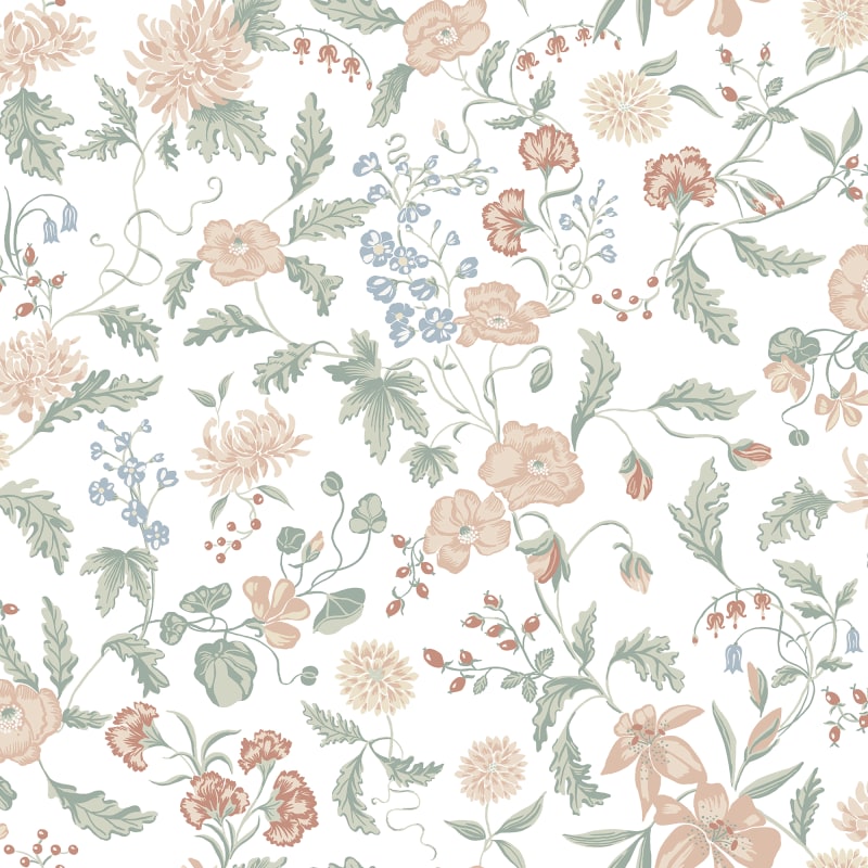 Sample - Till Karin Wallpaper - Sandberg - Spring Green