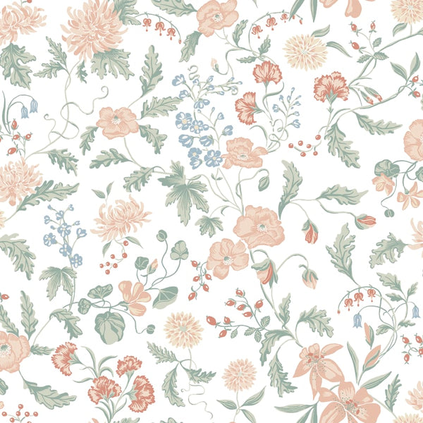 Sample - Till Karin Wallpaper - Sandberg - Spring Green