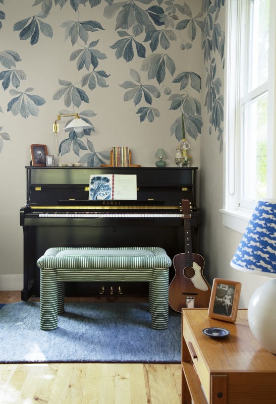 Kastanjen - Sandberg - Custom Sized Wallpaper Mural (per m2) - Soft Blue