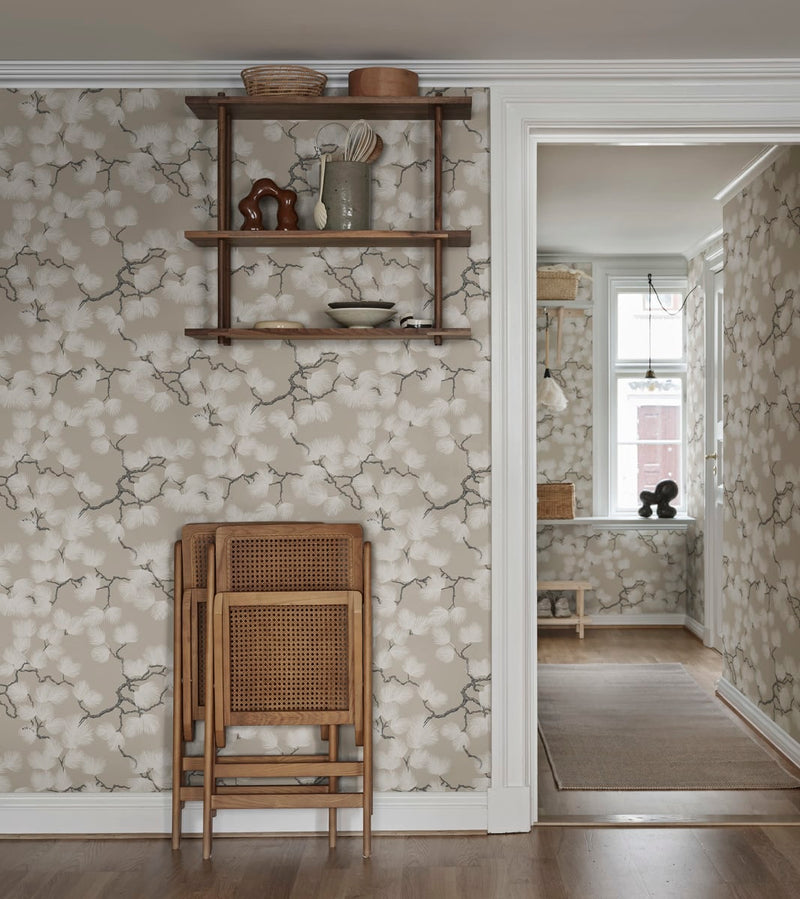Sample - Pine Wallpaper - Beige