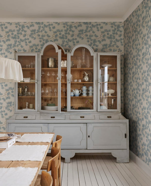 Sample - Pine Wallpaper - Misty Blue