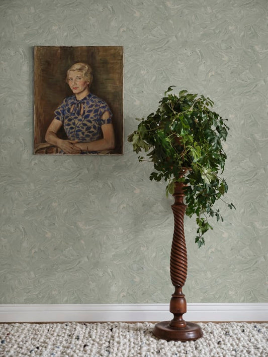 Marion Marble Wallpaper - Sage Green