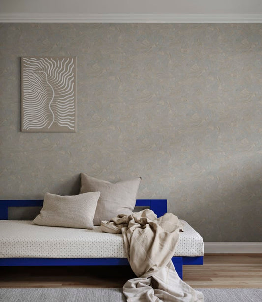 Marion Marble Wallpaper - Misty Blue