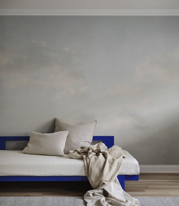Moln WALL - Sandberg - Custom Sized Wallpaper Mural (per m2) - Light Blue