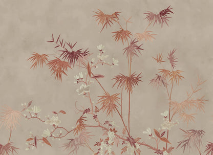 Bamboo Grove - Custom Sized Wallpaper Mural (per m2) - Clay