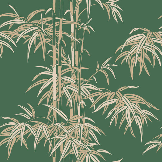 Leon Bamboo Wallpaper - Green