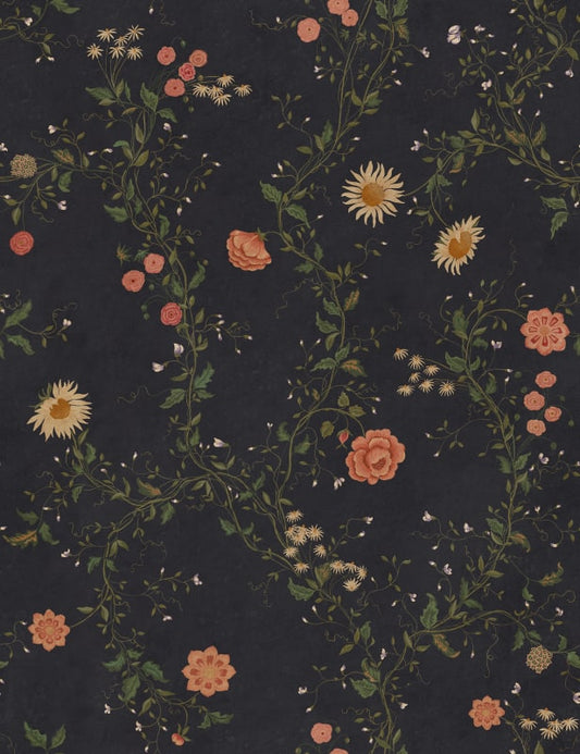 Inger - Sandberg - Custom Sized Wallpaper Mural (per m2) - Midnight Blue