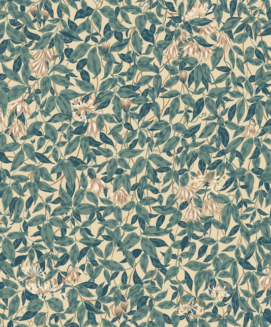 Linnea Garden Wallpaper - Blue