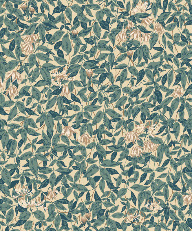 Linnea Garden Wallpaper - Blue