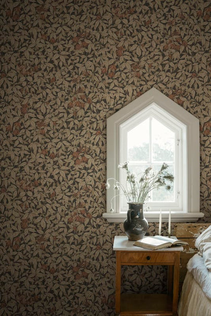 Linnea Garden Wallpaper - Charcoal