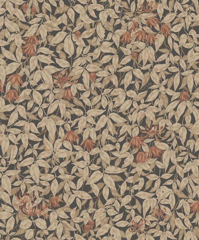 Linnea Garden Wallpaper - Charcoal