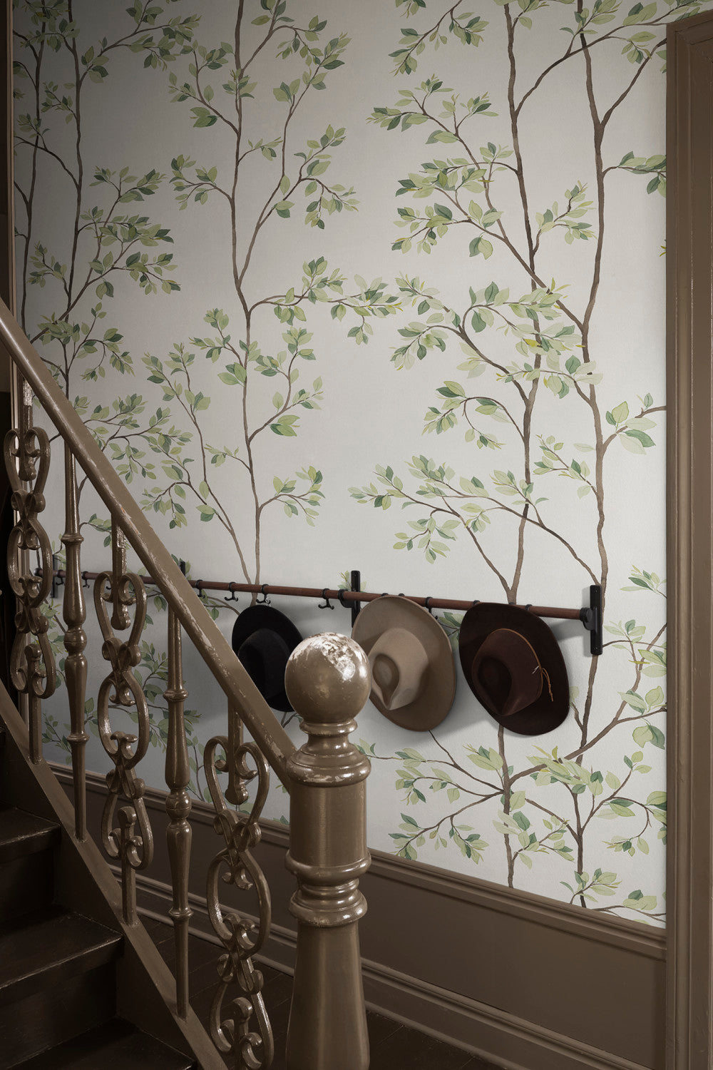 Laura – Green – custom sized wallpaper mural (per m²)