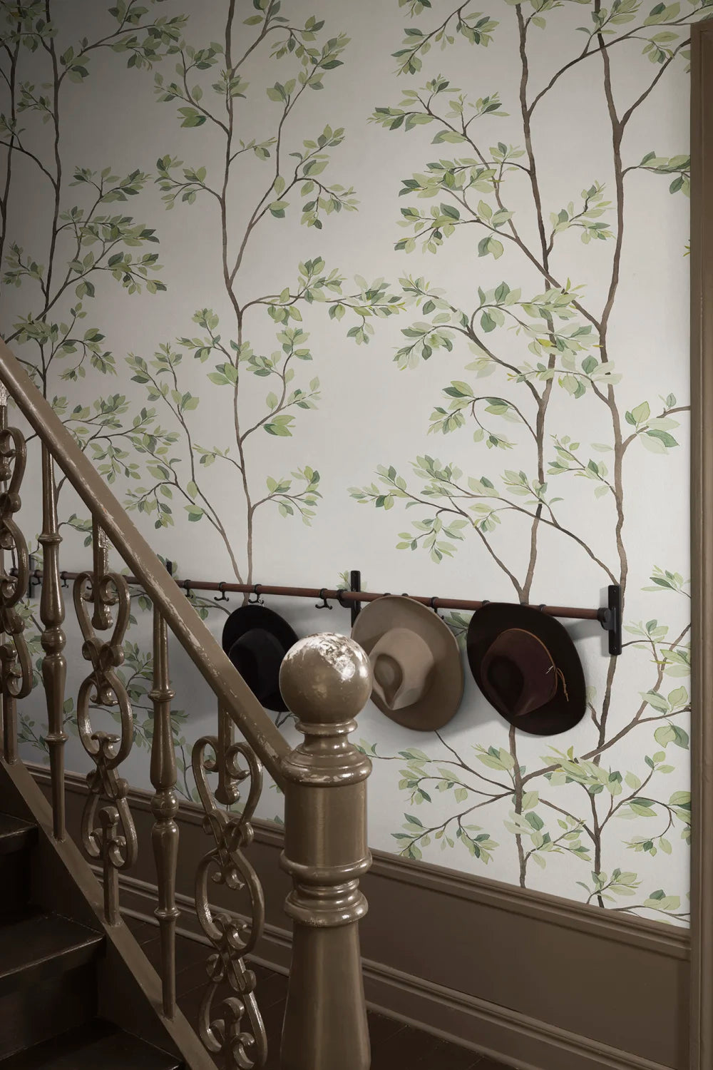 Laura – Green – custom sized wallpaper mural (per m²)