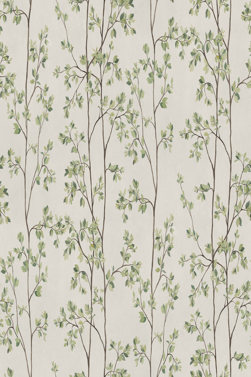 Laura mural in Green, flat pattern