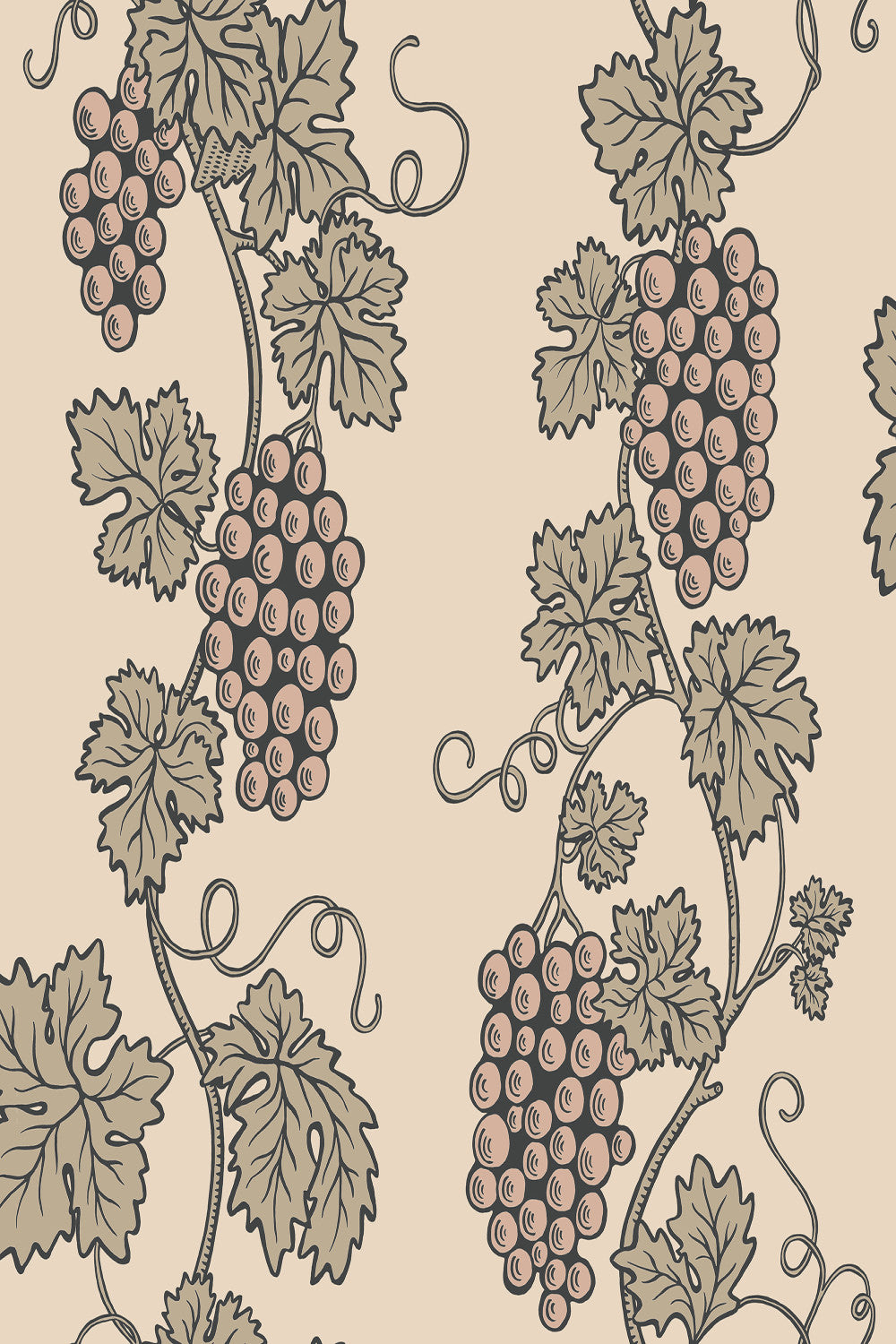 Carla wallpaper in Garden Green, flat pattern